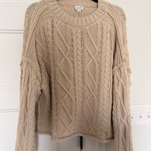 Versona Cable Knit Sweater - Tan